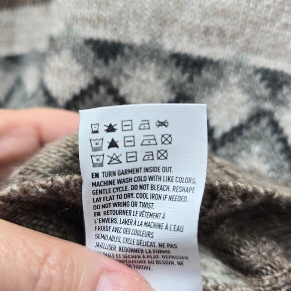 American Eagle Women's Aztec Wool Blend Knit Sweater Long Sleeve Size Small - Picture 6 of 6